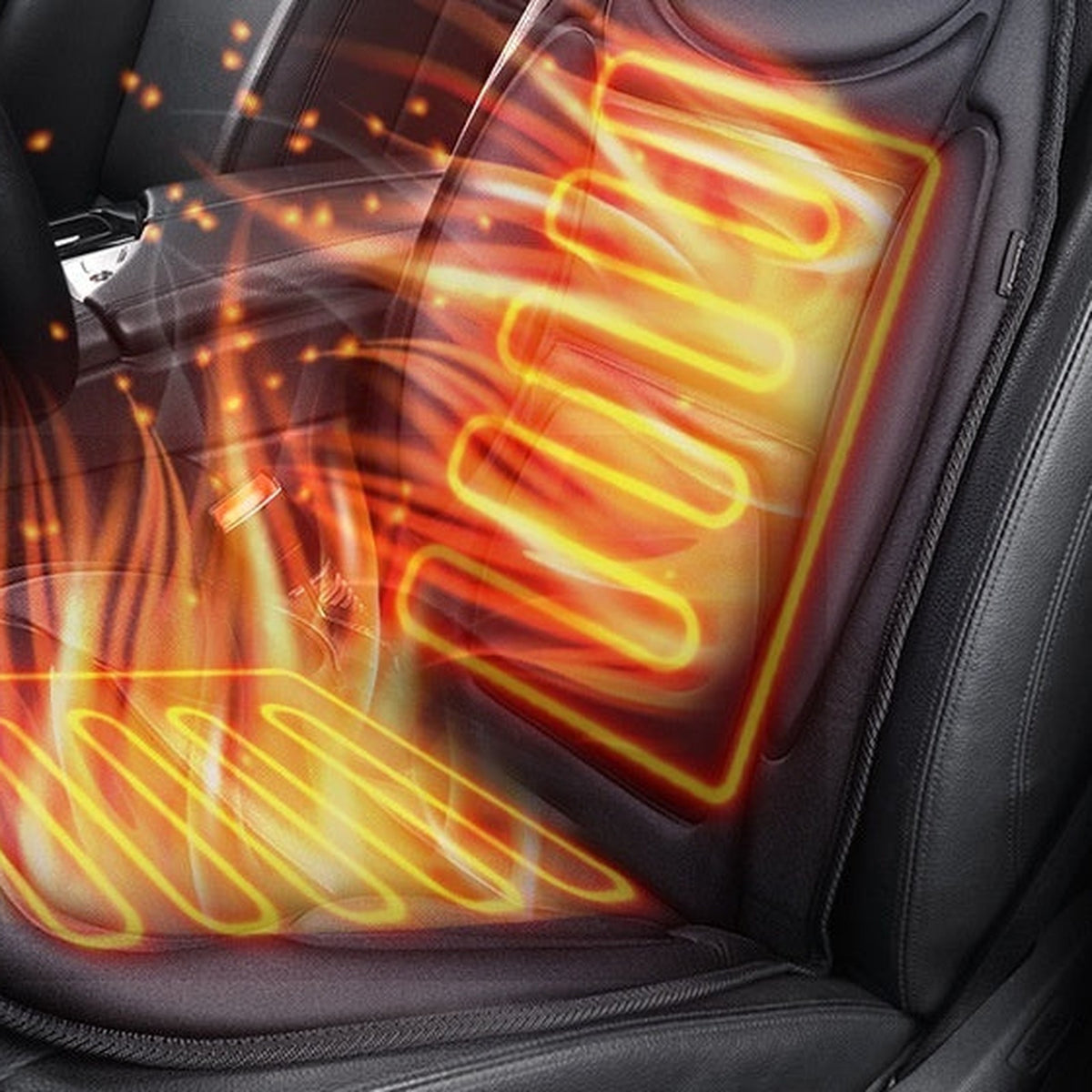 Chauffe du dos et de l'assise du Cocon Auto Intégral dans la voiture
